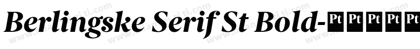 Berlingske Serif St Bold字体转换
